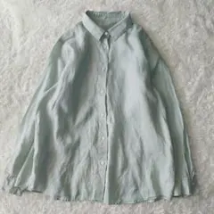 無印良品　麻　リネン　XXL　シャツ　ブラウス　　長袖　トップス