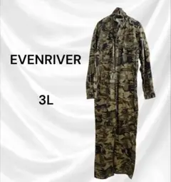 イーブンリバー EVENRIVER 迷彩オーバーオール メンズ3L