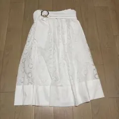 ZARA 花柄刺繍 ロングスカート