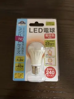 TOPVALU LED電球 E17口金 電球色 25W形相当