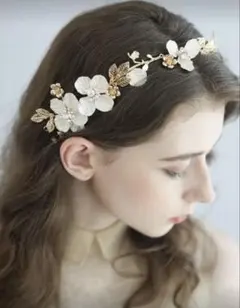 SHEIN 17314615 髪飾り ゴールド 成人式 前撮り 髪飾り