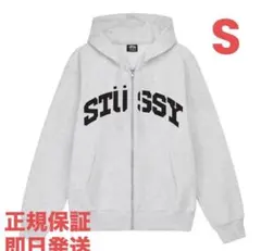 stussy ステューシー ブロック スポーツ ジップ フーディ グレーSサイズ