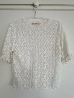 Emsexciteホワイト レース 半袖 トップス