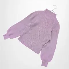 グレイル ボリュームスリーブボトルネックニットトップス リブ 洗える 新品タグ付