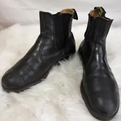 ドクターマーチン ブラックレザーサイドゴアブーツ チェルシーブーツ　24.5cm