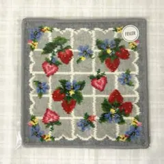 フェイラー♡ストロベリーフィールドプティハンカチ新品シルバーグレー×ライトグレー