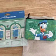 ディズニーリゾート ドナルド チケット柄 ポーチ ランダム
