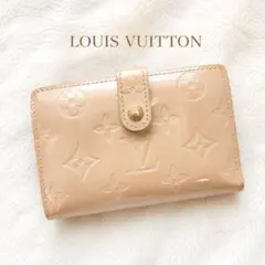 LOUIS VUITTON ヴェルニ 二つ折り財布 ベージュのサムネイル