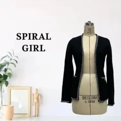 zk612【M】SPIRALGIRL カーディガン ツイード風 長袖のサムネイル