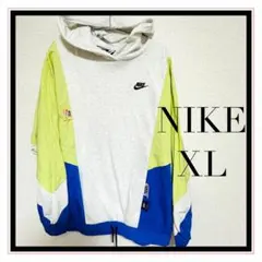 XL ナイキNike ナイロンドッキングパーカー　風車タグ紺タグ　グレー　大人気