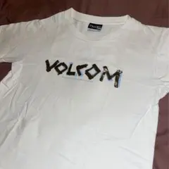 サーフ系 VOLCOM ボルコム プリント ロゴ Tシャツ サイズ 表記 S 白のサムネイル