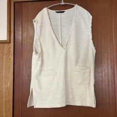 ライトオン　カットツイードベスト