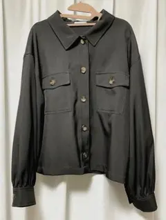 長袖シャツ ジャケット 深緑 honeys Lのサムネイル
