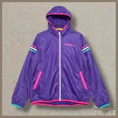 【adidas】ナイロンジャケット レディースL パープル Y2K 【H118】のサムネイル