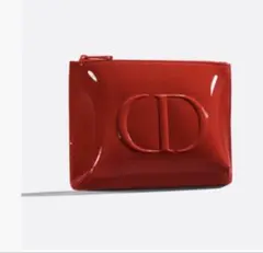 新品未使用！dior ディオール　オリジナル　エナメル　レッドポーチ