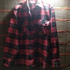 WEGO 赤黒チェック 長袖シャツ Sサイズ