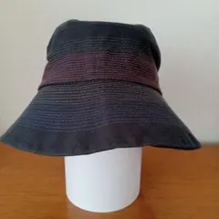 デニム風バケットハット カラフルストライプ