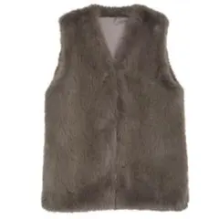 Re:EDIT【新品未使用品】ミドルフェイクファーベスト