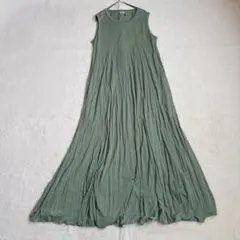 ロンハーマン リンクル ロングワンピース マキシ丈 プリーツ ノースリーブ