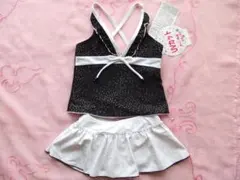 新品♪100♪UVカットで安心!!♪大人っぽくてスタイリッシュな水着♪黒/白
