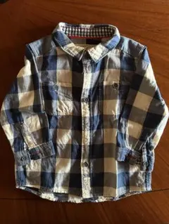 L.O.G.G. チェック柄長袖シャツ 6-9M