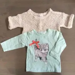 H&M 62cm トップス2枚セット