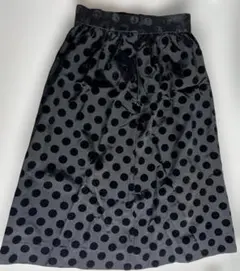 GIVENCHY ジバンシー ひざ丈スカート フレア　ドット柄　黒　10のサムネイル
