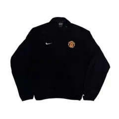 希少 00s NIKE フリース マンチェスターU 刺繍ロゴ マンU 短丈 黒