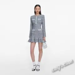 ❤️26新作 新品♡ SelfPortrait 青チェック柄ワンピース♡　J38のサムネイル