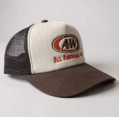 エイアンドダブリュ A&W メッシュキャップ ブラック ブラウン　２個セット メッシュロゴキャップ：ブラック | A&W Okinawa