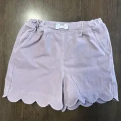 薄紫スカラップヘムハーフパンツ　anyfam