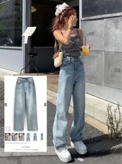 GRL グレイル　cu534 ルーズストレートデニム