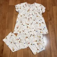 ミキハウス パジャマ 130 半袖 長ズボン リーナちゃん　綿100%のサムネイル