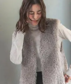 LEPSIM　ファーベスト　グレージュ　フリーサイズ