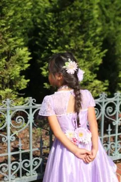 ラプンツェル　プリンセスドレス　手作り 発表会 コスプレ 120 ディズニー