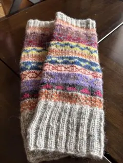 中古・ノサカ/ウールレッグウォーマー/手編みネパール製