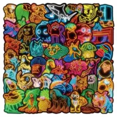 イタリアンブレインロット ステッカー ネオン風　カラフル