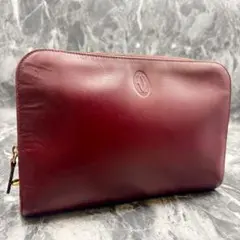 Cartier クラッチバッグ マストライン ボルドー レザー 1023