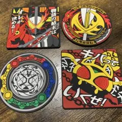 仮面ライダー　ラバーコースター　4枚セット　セイバー　キバ　ウィザードのサムネイル
