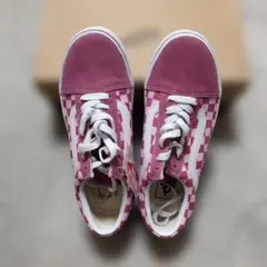 新品未使用　バンズ VANS　ピンク 市松カラー　オールドスクール