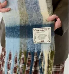 tina:jojun マフラー ブルー 新品未使用