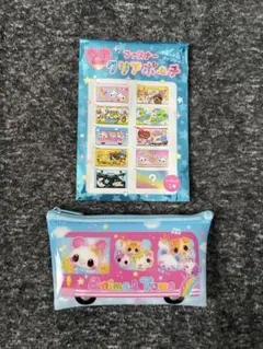 平成レトロファンシー ファスナークリアポーチ　アニマルタウン