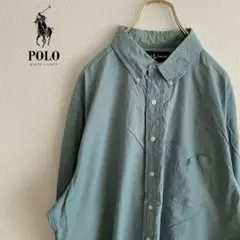 ◎RALPH LAUREN メンズ　長袖ボタンダウンシャツ　L D4X3