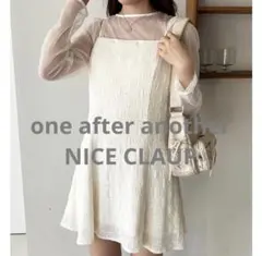 NICE CLAUP シアートップス+ミニキャミワンピース