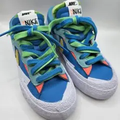【美品】NIKE ナイキ 22.5 スニーカー 水色 サカイ カウズ コラボ