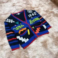 【アーカイブ】 (L) 3Dニットカーディガン レトロ 個性派 ポップ Y2K