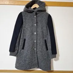 niko and…　グレー フード付きコート