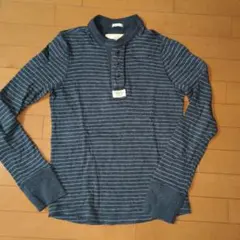 Abercrombie & Fitch 長袖カットソー S グレー・ストライプ