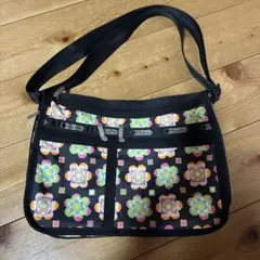 レスポートサック　花柄ナイロンショルダーバッグ