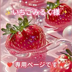 ✨️いちごみるく様✨の❤専用ページです❤